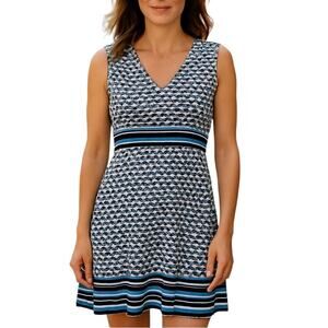 Max Studio Small Blue Women's Sleeveless Maxi BOHO Sun Dress Miss Size 4 6 S